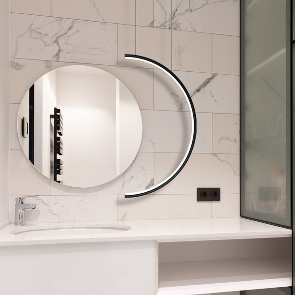 Nowoczesna lampa wisząca Led Moon No.2B 80 cm czarna barwa ciepła 3K LEDesign