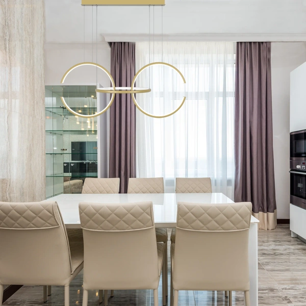 Nowoczesna lampa wisząca Led Celestial No.3 cm złota barwa neutralna 4K LEDesign