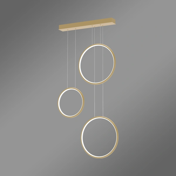 Nowoczesna lampa wisząca Led Moon No.3 złota z pilotem 3000K–6000K LEDesign