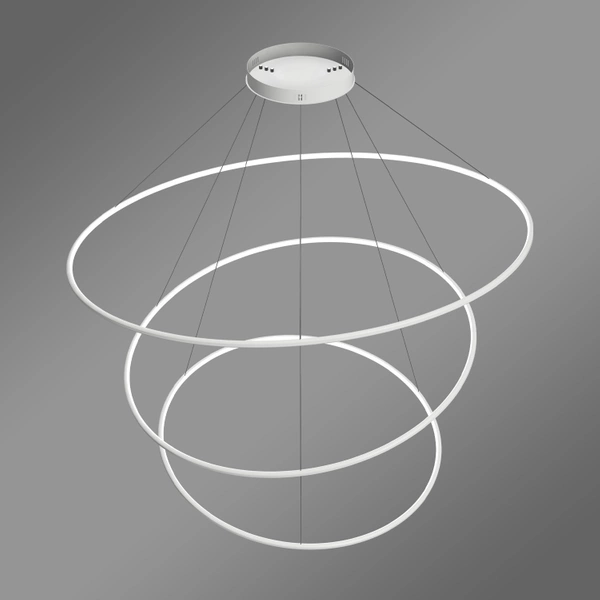 Nowoczesna lampa wisząca Led Orbit No.3 150cm biała sterowana pilotem barwa ciepła 3K LEDesign