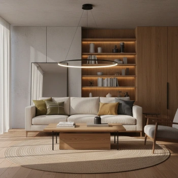 Nowoczesna lampa wisząca Led Orbit No.1 100 cm czarna barwa ciepła 3K LEDesign