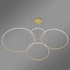 Nowoczesna lampa wisząca Led Orbit S No.4 120cm złota sterowana pilotem barwa neutralna 4K LEDesign