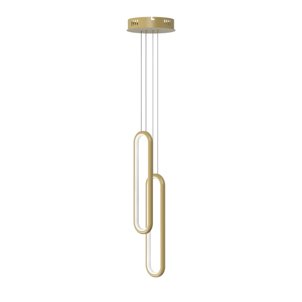 Nowoczesna lampa wisząca Led Ellipse No.2 złota 3000K LEDesign