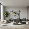 Nowoczesna lampa wisząca Led Orbit No.1 120 cm czarna ściemnialna triak barwa ciepła 3K LEDesign
