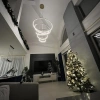 Nowoczesna lampa wisząca Led Orbit No.5 150cm złota sterowana pilotem barwa neutralna 4K LEDesign