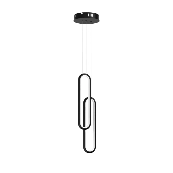 Nowoczesna lampa wisząca Led Ellipse No.2 czarna 3000K LEDesign