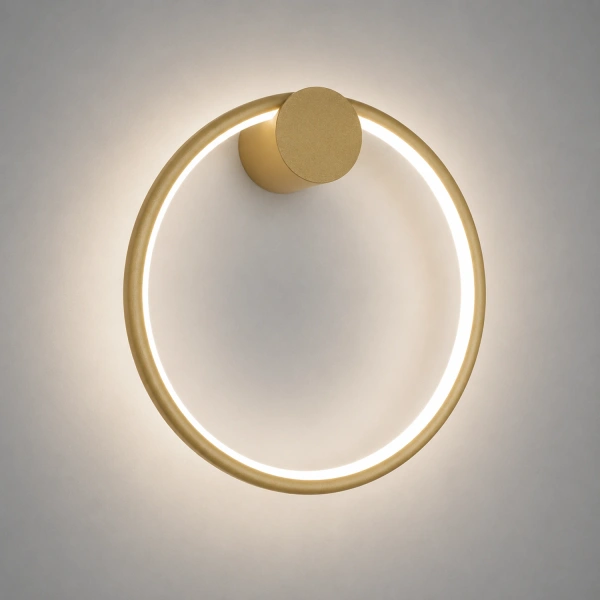 Nowoczesny kinkiet LED Moon 30 cm złoty 3000K LEDesign