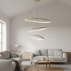 Nowoczesna lampa wisząca Led Orbit No.3 80cm złota barwa ciepła 3K LEDesign