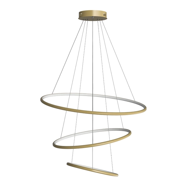 Nowoczesna lampa wisząca Led Orbit No.3 80cm złota ściemniana triak barwa neutralna 4K LEDesign