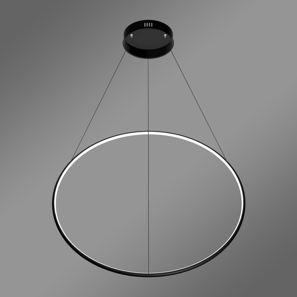 Nowoczesna lampa wisząca Led Orbit No.1 100 cm czarna sterowana pilotem barwa ciepła 3K LEDesign