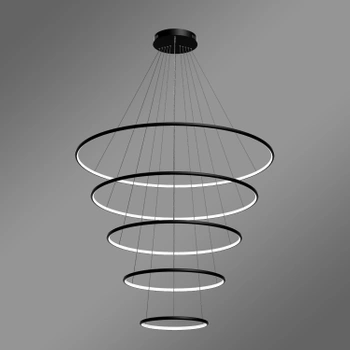 Nowoczesna lampa wisząca Led Orbit No.5 120cm czarna ściemnialna triak barwa ciepła 3K LEDesign