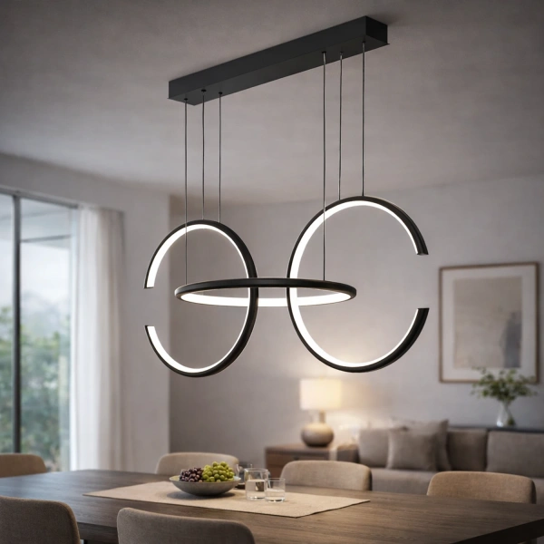 Nowoczesna lampa wisząca Led Celestial No.3 cm czarna 4000K LEDesign
