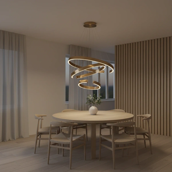 Ekskluzywna lampa wisząca Led Solaris No.3 80 neutralna barwa światła