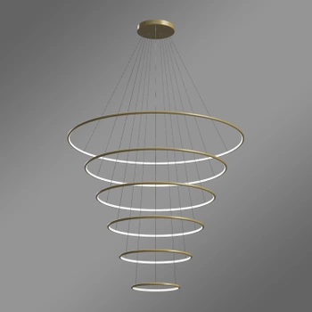 Nowoczesna lampa wisząca Led Orbit No.6 150cm złota barwa neutralna 4K LEDesign