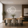Lampa wisząca LED Geometrik No.4 60/40 cm biała z pilotem 4000K LEDesign