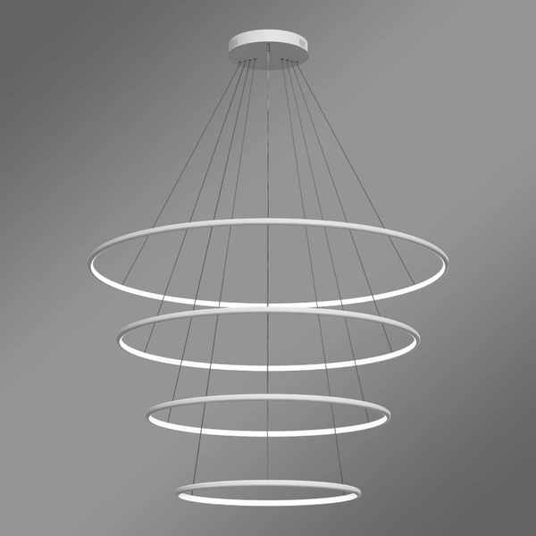 Nowoczesna lampa wisząca Led Orbit No.4 120cm biała sterowana pilotem barwa ciepła 3K LEDesign