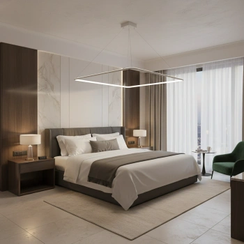 Lampa wisząca Led Quadrum No.1 100 cm biała 3000K LEDesign