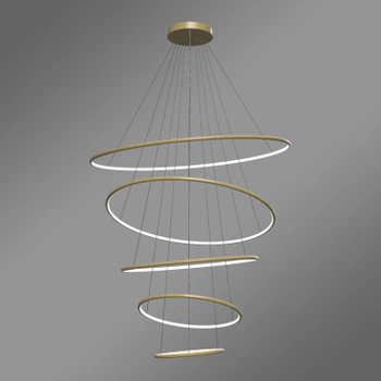 Nowoczesna lampa wisząca Led Orbit No.5 120cm złota barwa ciepła 3K LEDesign