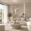 Nowoczesna lampa wisząca Led Moon No.3 40 cm biała z pilotem 4000K LEDesign