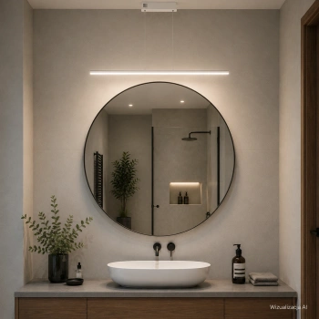Nowoczesna lampa wisząca Led LINE 80 cm 4k biała ściemnialna triak LEDesign