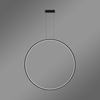 Nowoczesna lampa wisząca Led Moon 100 cm czarna sterowana pilotem barwa neutralna 4K LEDesign