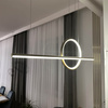 Nowoczesna lampa wisząca Led Geometrik 2 40 cm złota barwa neutralna 4K LEDesign