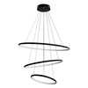 Nowoczesna lampa wisząca Led Orbit No.3 80cm czarna sterowana pilotem barwa ciepła 3K LEDesign