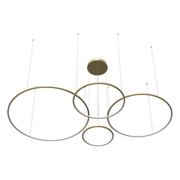 Nowoczesna lampa wisząca Led Orbit S No.4 100cm złota barwa ciepła 3K LEDesign