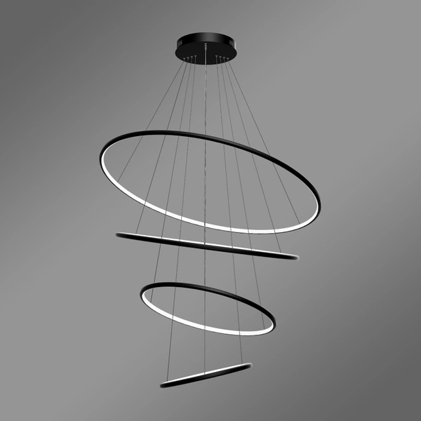 Nowoczesna lampa wisząca Led Orbit No.4 100cm czarna ściemnialna triak barwa ciepła 3K LEDesign