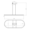 Nowoczesna lampa wisząca Led Ellipse No.1 100 cm czarna 3K LEDesign