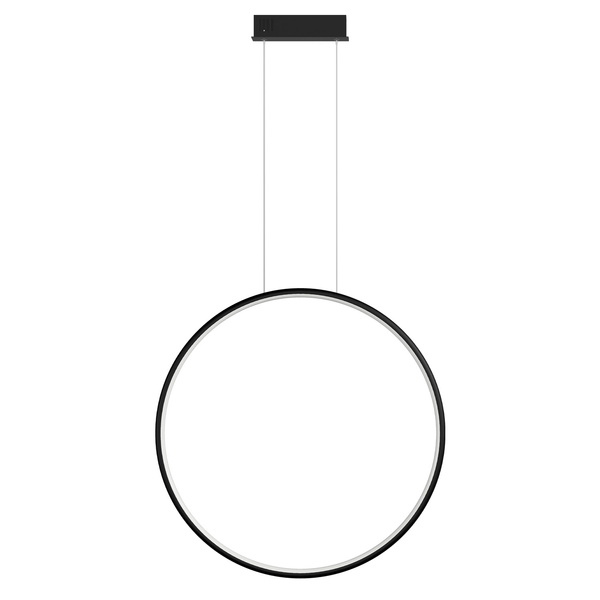 Nowoczesna lampa wisząca Led Moon 50 cm czarna 4000K pilot LEDesign