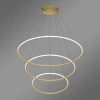 Nowoczesna lampa wisząca Led Orbit No.3 100cm złota ściemnialna triak barwa ciepła 3K LEDesign