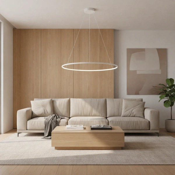 Nowoczesna lampa wisząca Led Orbit No.1 100 cm biała barwa neutralna 4K LEDesign