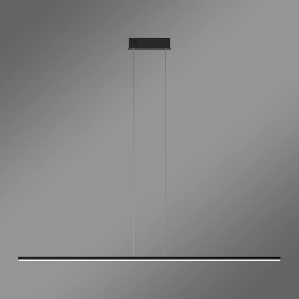 Nowoczesna lampa wisząca LED LINE 120 cm czarna – zmienna barwa, pilot