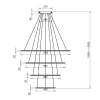 Nowoczesna lampa wisząca Led Orbit No.4 100cm złota ściemnialna triak barwa ciepła 3K LEDesign