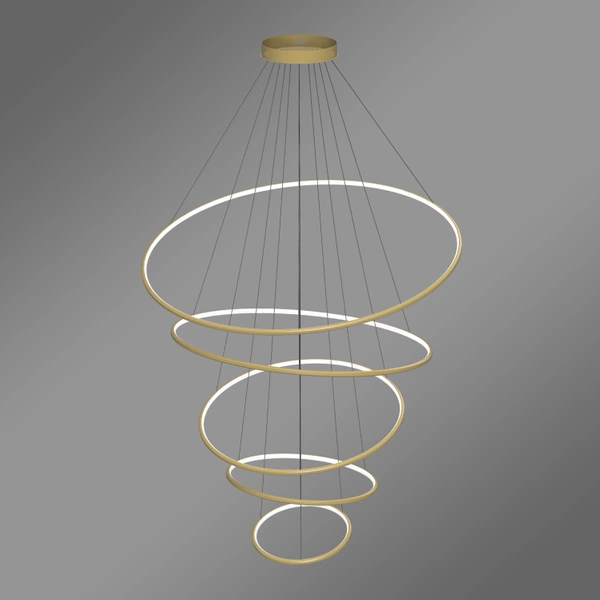 Nowoczesna lampa wisząca Led Orbit No.5 120cm barwa neutralna 4K złota LEDesign