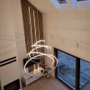 Nowoczesna lampa wisząca Led Orbit No.5 120cm czarna sterowana pilotem barwa ciepła 3K LEDesign