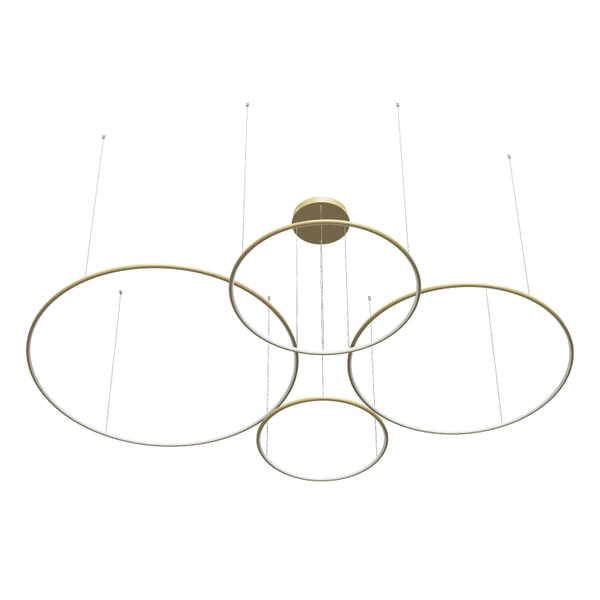 Nowoczesna lampa wisząca Led Orbit S No.4 120cm złota barwa ciepła 3K LEDesign