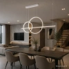 Lampa wisząca LED Geometrik No.4 60/40 cm biała z pilotem 3000K LEDesign