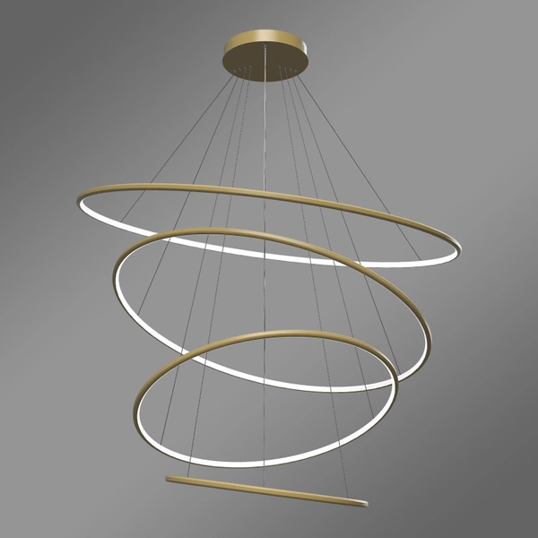 Nowoczesna lampa wisząca Led Orbit No.4 120cm złota barwa ciepła 3K LEDesign