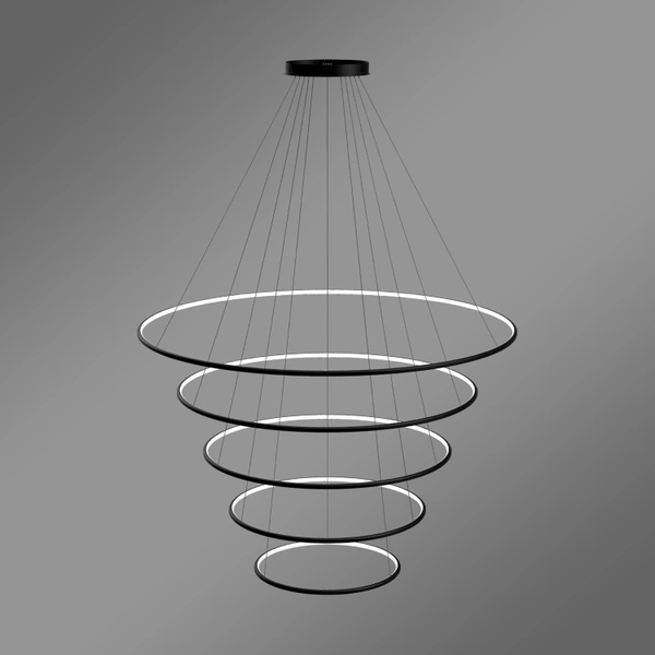 Nowoczesna lampa wisząca Led Orbit No.5 150cm czarna barwa ciepła 3K LEDesign