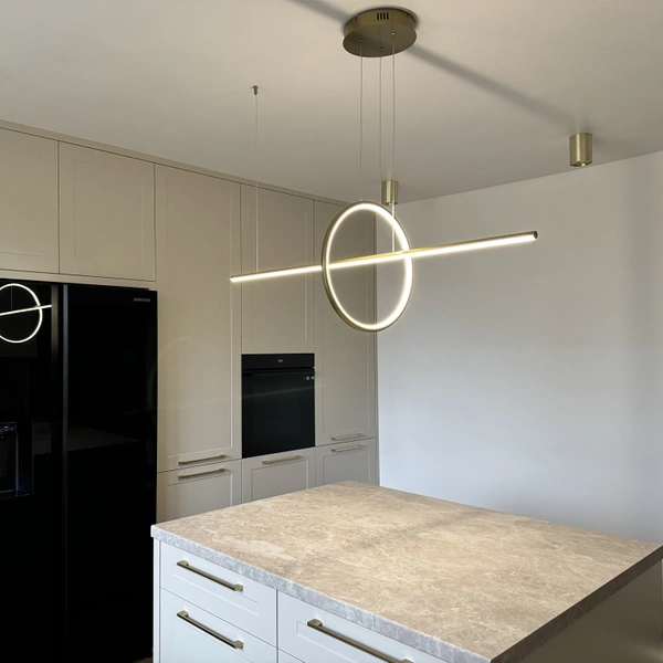 Nowoczesna lampa wisząca Led Geometrik 3 30 cm złota 4000K LEDesign