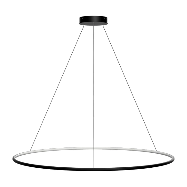 Nowoczesna lampa wisząca Led Orbit No.1 120 cm czarna barwa neutralna 4K LEDesign