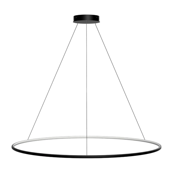 Nowoczesna lampa wisząca Led Orbit No.1 120 cm czarna smart barwa neutralna 4K LEDesign
