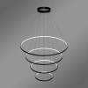 Nowoczesna lampa wisząca Led Orbit No.4 100cm czarna barwa ciepła 3K LEDesign