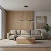 Nowoczesna lampa wisząca Led Orbit No.1 100 cm czarna barwa ciepła 3K LEDesign