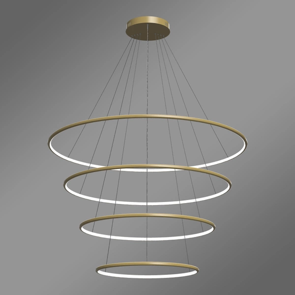 Nowoczesna lampa wisząca Led Orbit No.4 120cm złota smart barwa ciepła 3K LEDesign