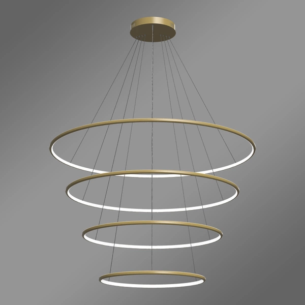 Nowoczesna lampa wisząca Led Orbit No.4 120cm złota barwa neutralna 4K LEDesign
