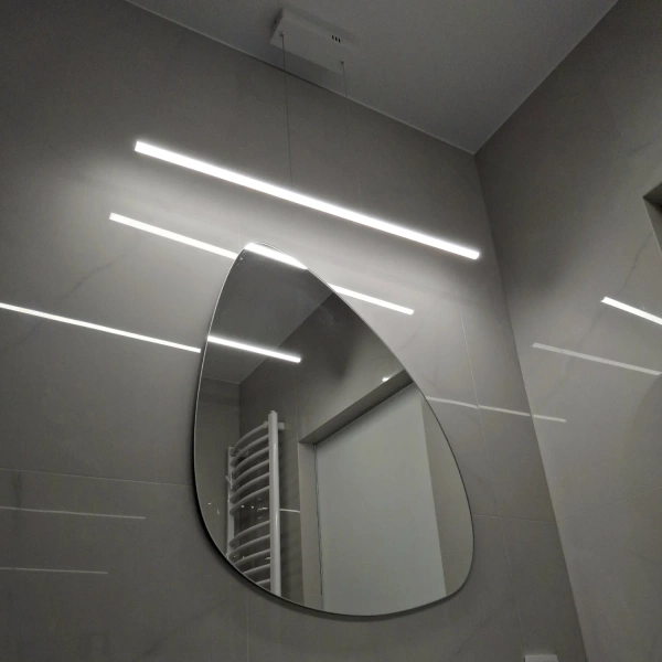 Nowoczesna lampa wisząca Led LINE 80 cm 4k biała sterowana pilotem  LEDesign