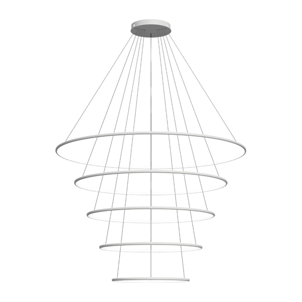 Nowoczesna lampa wisząca Led Orbit No.5 150cm biała barwa neutralna 4K LEDesign